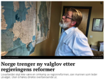 – En stemme bør telle like mye uansett hvor den er avgitt. Og slik er det jo ikke i Norge, sier Røhnebæk.