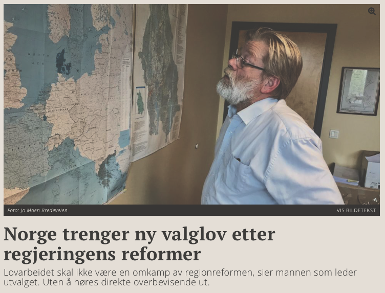 valglovutvalgets leder bekrefter at alle stemmer ikke teller like mye i norge - selv om de burde gjøre det
